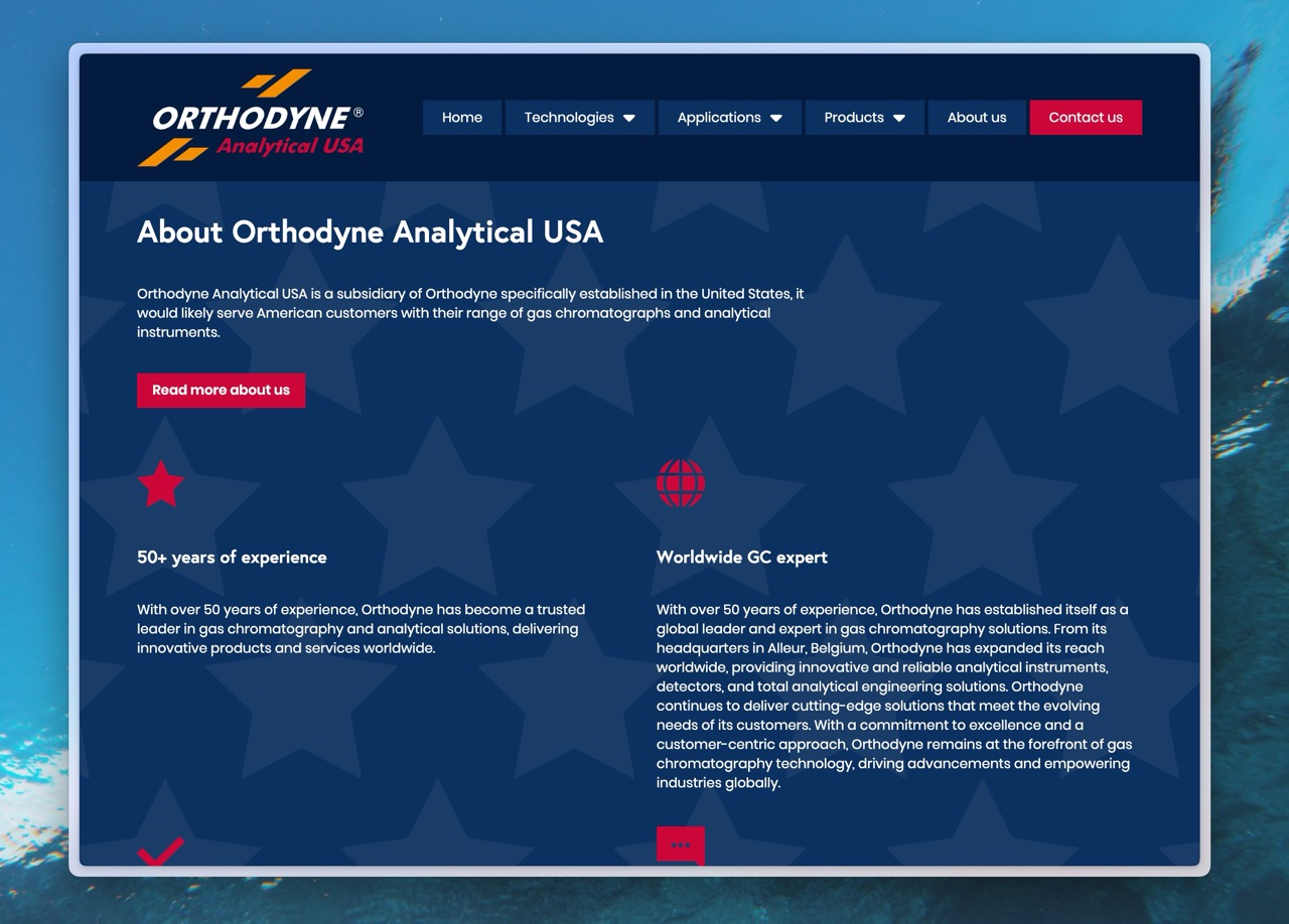 Slide n°2 of project Orthodyne USA